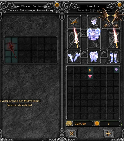 Resultado de Chaos Weapon Combination